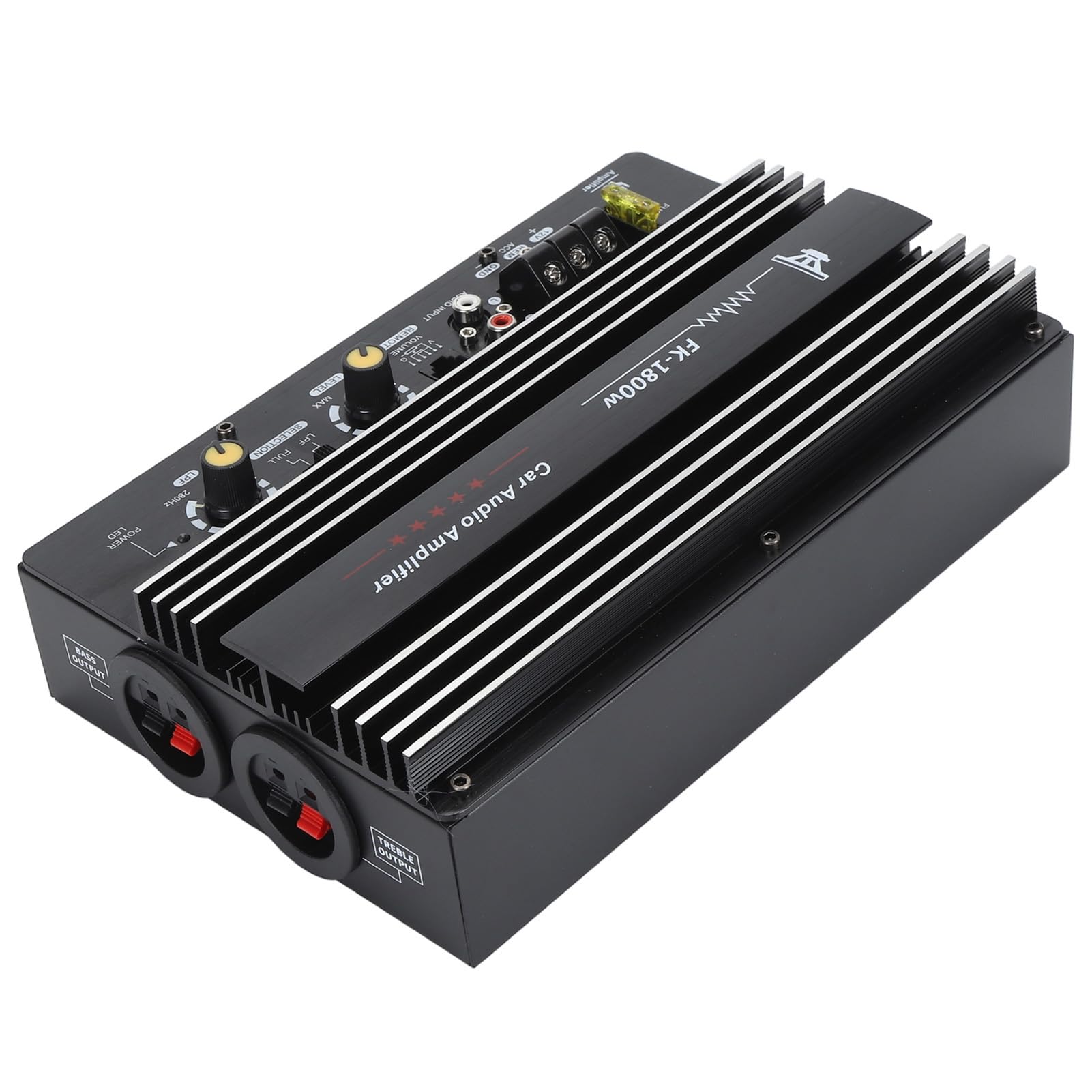 Scheda Amplificatore per Auto 1800 W, Modulo Amplificatore Subwoofer in Lega di Alluminio 12 V, Amplificatore Subwoofer per Bassi Mono Ad Alta Potenza Leggero 12 V 1800 W per