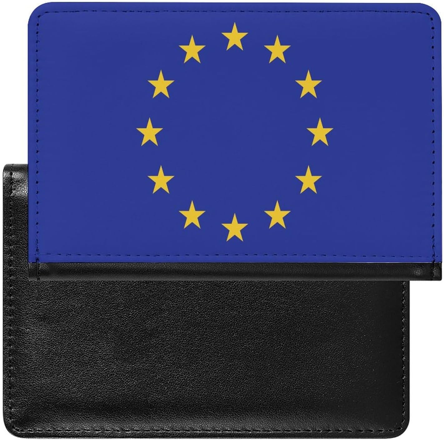 European Union Flag Passport Card Holder Wallet Cover Case for Passport Slim Travel Accessories Travel Bag for Women Men