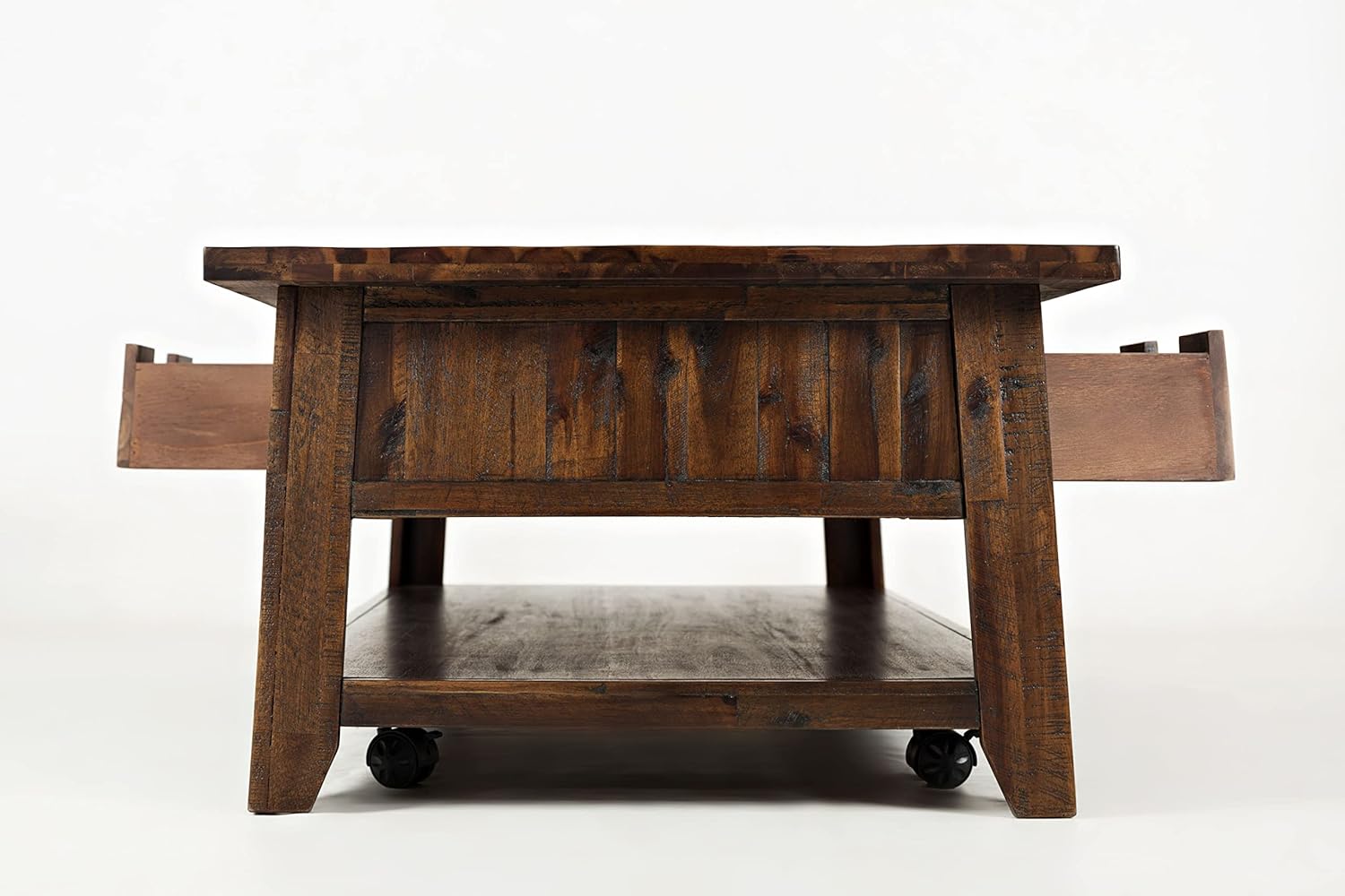 Jofran: , Painted Canyon, Castored Rectangle Cocktail Table, 50"W X 30"D X 19"H, Painted Canyon Finish, (Set of 1)