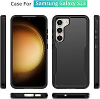 Vista 2 de Funda para Galaxy S23, con protector de pantalla [prueba de caídas de grado militar] Funda protectora resistente a prueba de golpes para Samsung S23