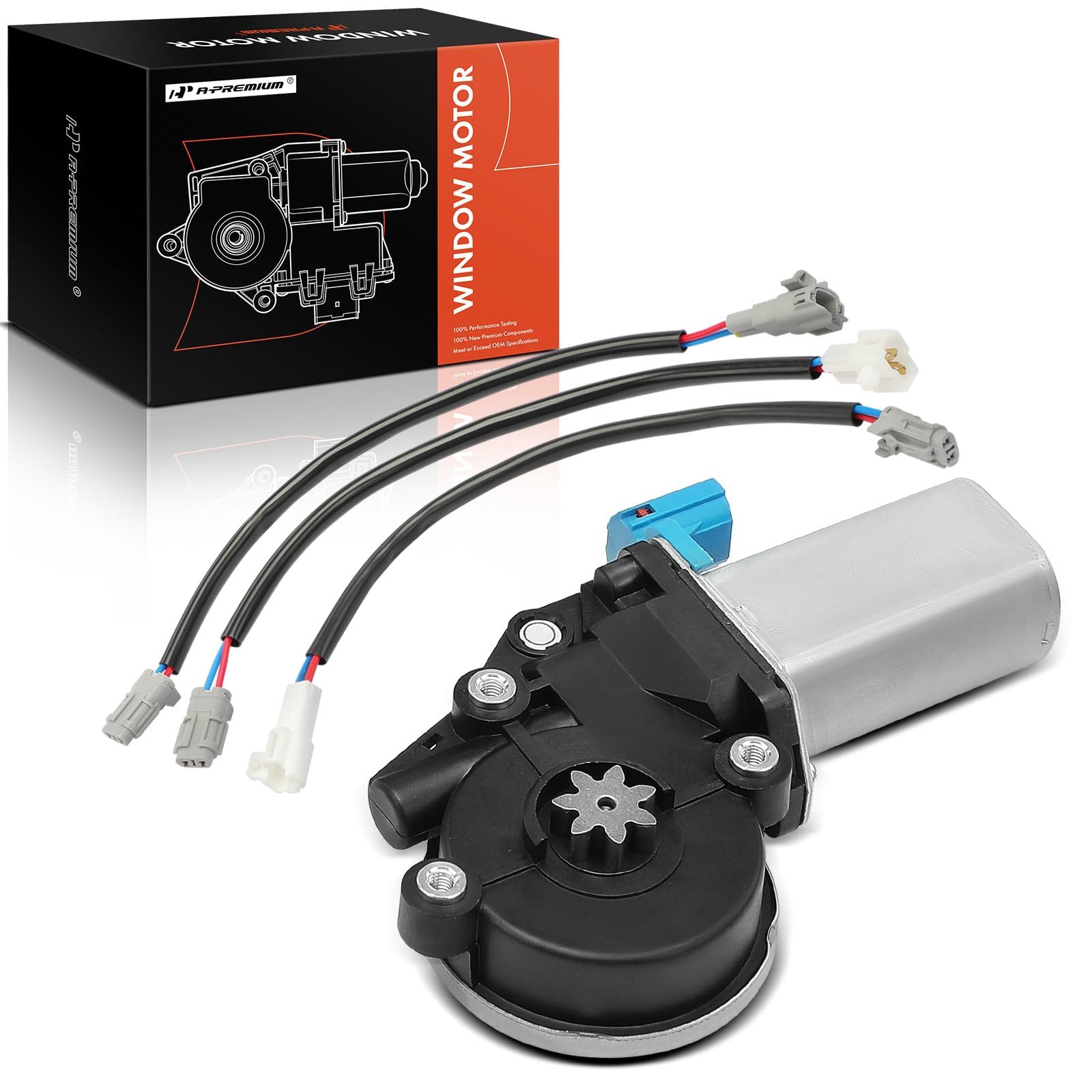 A-Premium Motor de elevación de ventana eléctrico compatible con Toyota 4Runner Camry Celica Corolla Tacoma Chevrolet Prizm Geo LX450 Mitsubishi con 7 dientes