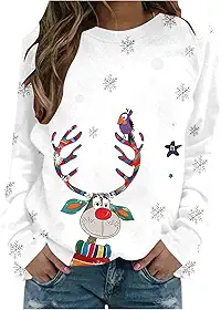 Roupas femininas de manga comprida moletom feminino gola redonda festival Natal outono inverno 2024 Y2K