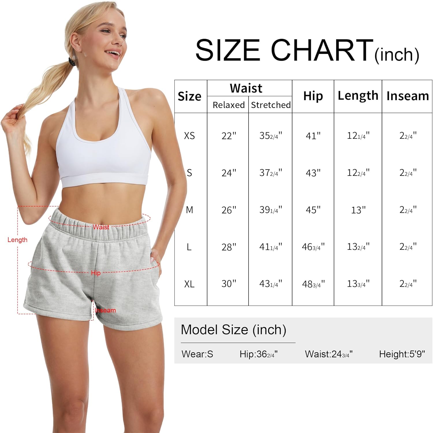 Women's Sweat Shorts High Waisted Fleece Lined Casual Lounge Athletic Cotton Shorts with Pockets - Image 6
