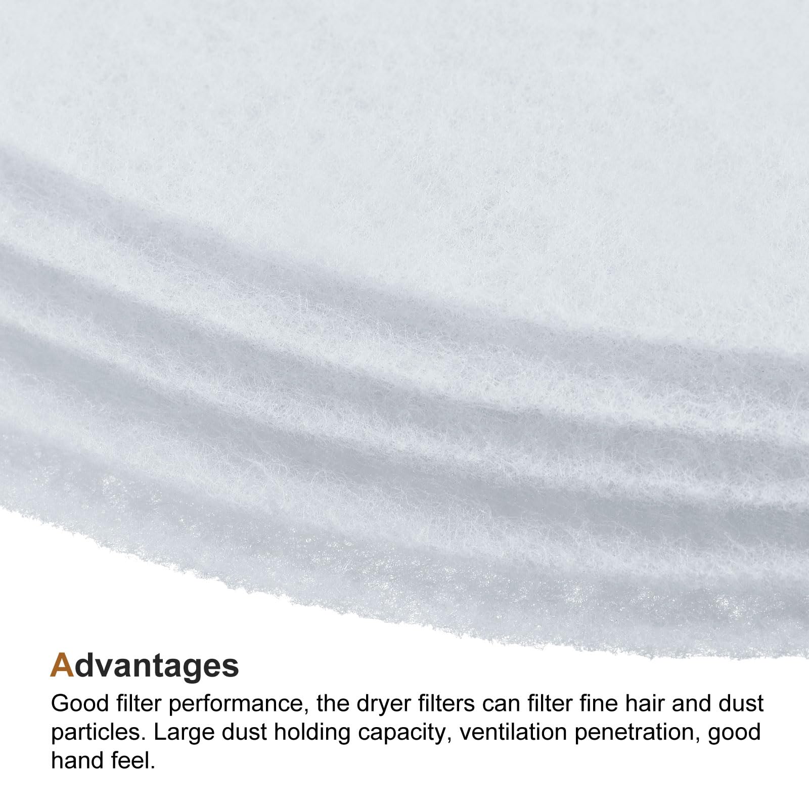 sourcing map 20 Piezas 5 Piezas Universal Tela Secador Escape Filtro Blanco