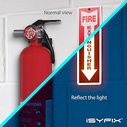 Miniatura 72 de iSYFIX Calcomanías de letreros para extintor de incendios, paquete de 12 calcomanías de vinilo autoadhesivas de alta calidad, laminadas para máxima