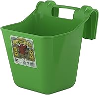 Vista 4 de Little Giant® Comedero de plástico con gancho colgante Cubo de alimentación montable para ganado y mascotas Cubo de alimentación para caballos