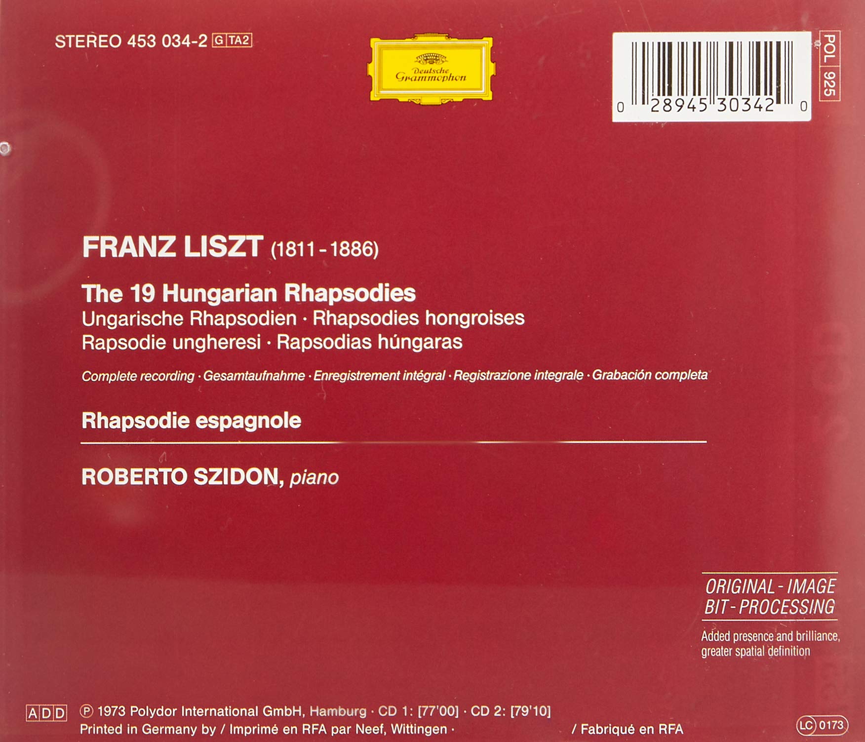 19 Hungarian Rhapsodies