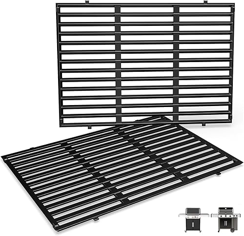 Miniatura 17 de 7670 Dual Sided Sear Grate for Weber Genesis II 300/400 Series & Genesis 2022 SX-325S E-325S EX-325S, Porcelain-Enameled Cast Iron Replacement Grate