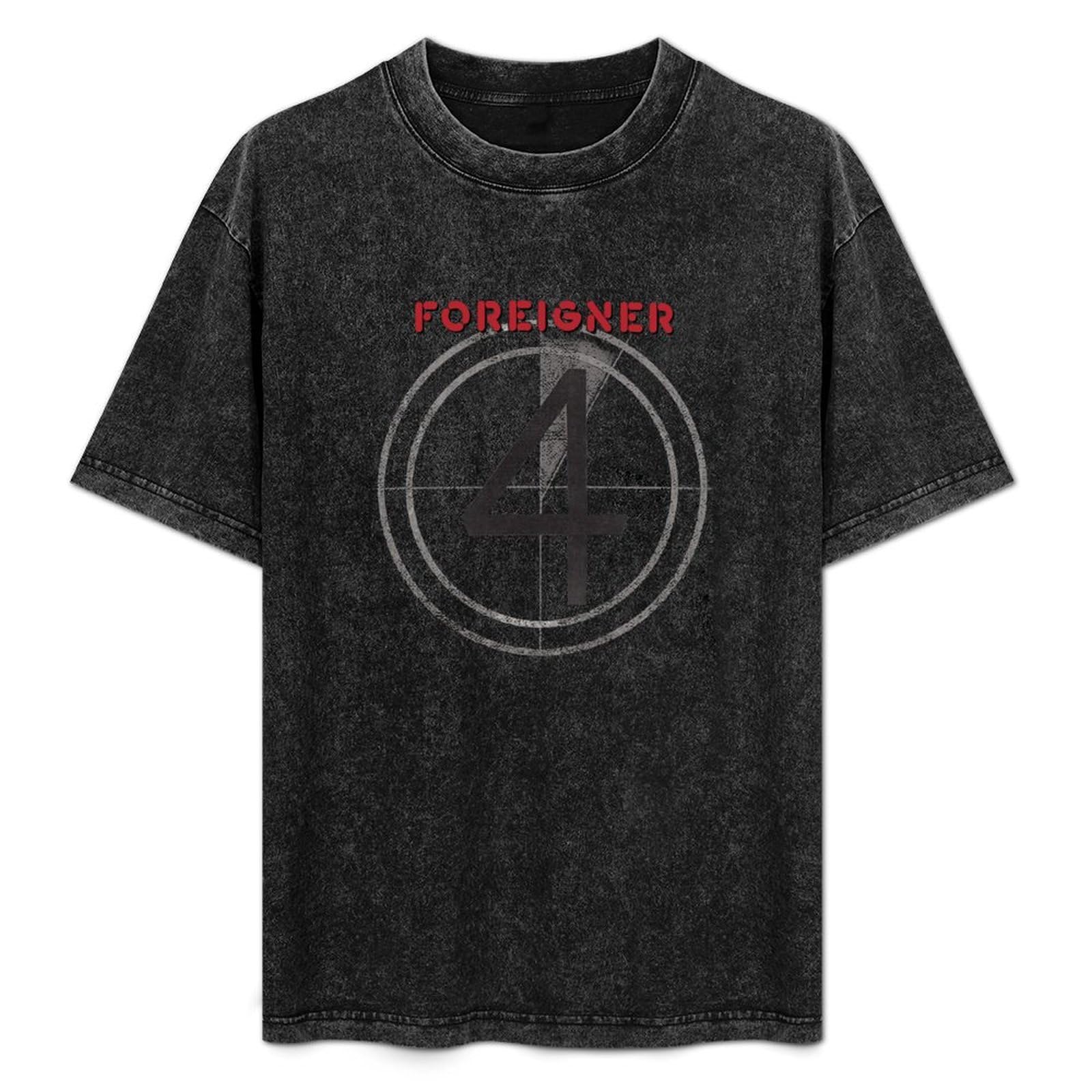 Shuizilang Unisex Black Foreigner 4 Merchandise T-Shirt 3XL
