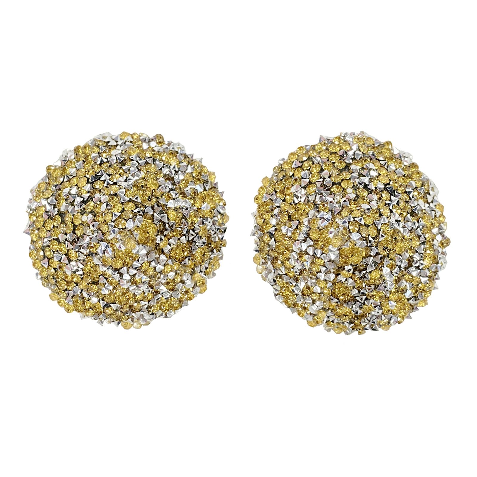 Mirweon Women's Golden Round Adhesive Nipple Covers Sparkling Rhinestones Pasties With Tassels Reusable Chest Stickers Breast Pads Lingerie