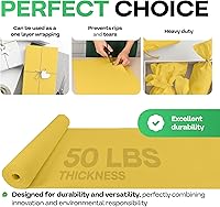 Vista 4 de Rollo de papel kraft amarillo de 36" x 1200" (100 pies) con cortador - Papel de regalo hecho en EE. UU. para embalaje, mudanza, envío