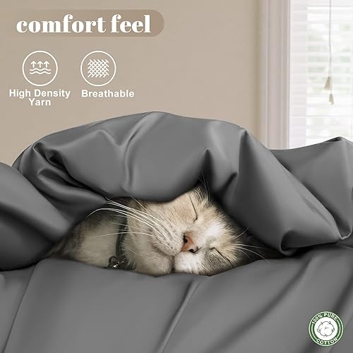 Miniatura 5 de LBRO2M Juego de sábanas de 100% algodón de 1200 hilos, tamaño Queen, sábanas de 4 piezas, bolsillo profundo de 16 pulgadas, para todas las