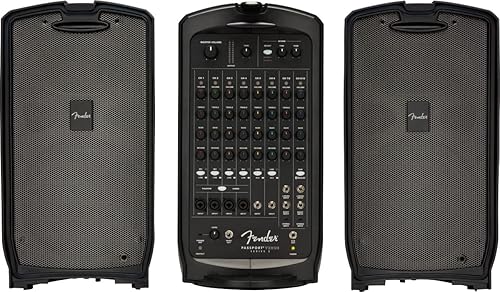 Miniatura 43 de Fender Paquete de sistema PA portátil Passport Venue S2 con soportes de altavoz compactos, micrófono, clip de soporte de micrófono, cable XLR