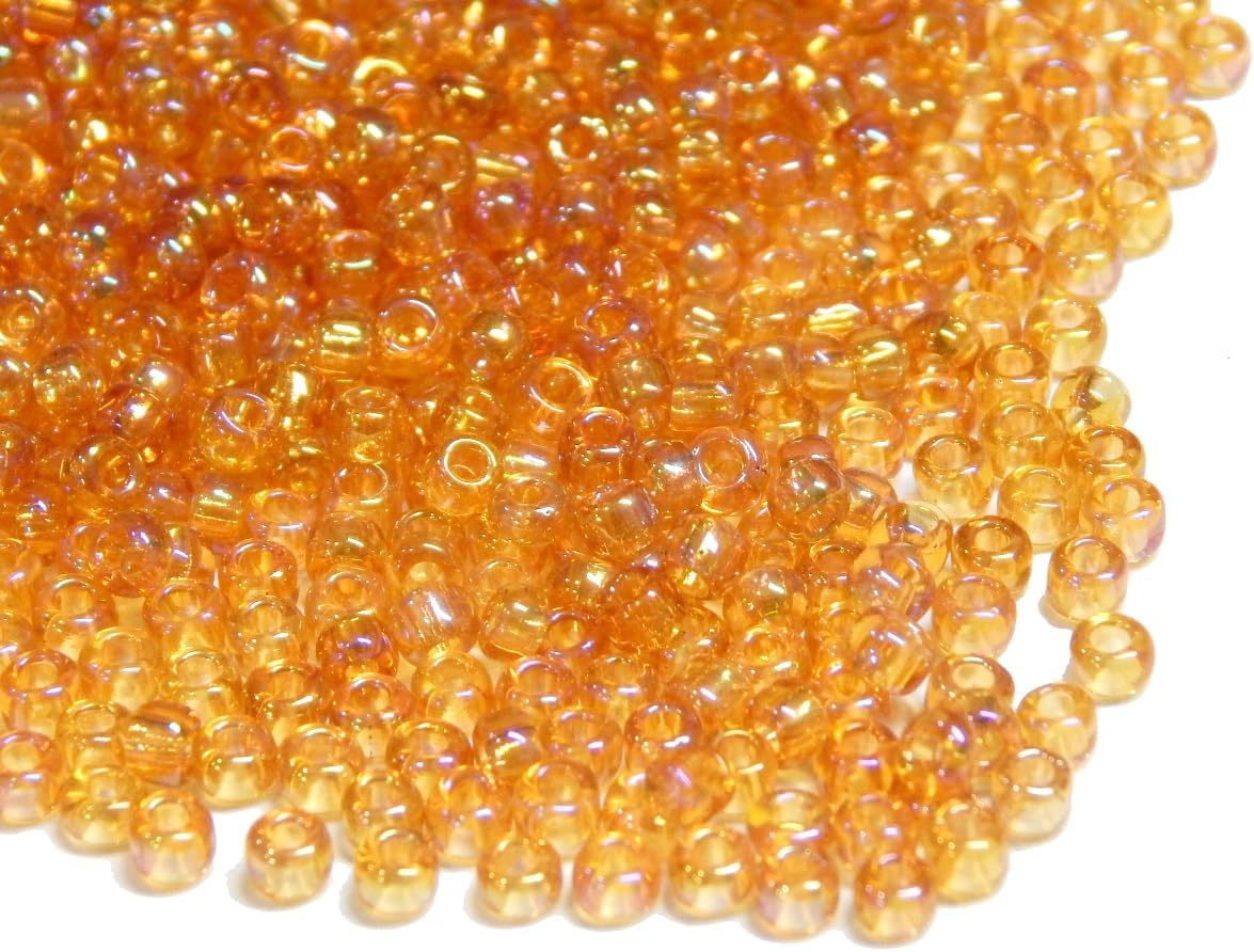 Perlin Glass Seed Beads 2mm 11/0 Round Mini Small Pony Beads 6500pcs for Jewelry Making Earrings Bracelets Pendants Waist DIY Handmade Rainbow Color Kit (Gold AB)