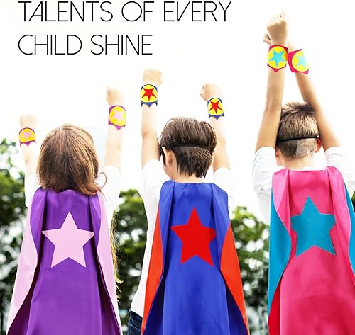 Miniatura 6 de iROLEWIN Capa y máscara de superhéroe para niños y niñas, disfraces de superhéroes como juguetes de vestirse para niños pequeños, regalos de Navidad