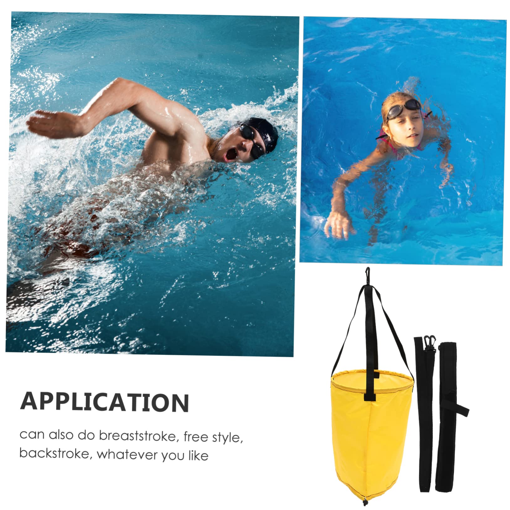 Mipcase Swimming Resistance Parachute Training Kit Lap Swimming Gears for Adults Boys and Girls/pros