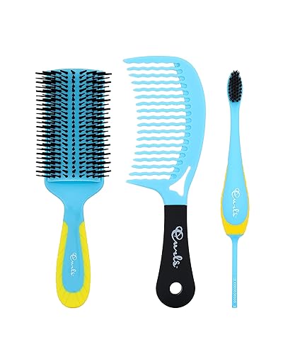 Miniatura 7 de CURLS Styling Tools - Cepillo 3 en 1 Edge Slayer - Suave y Swoop Flyaways - Define y diseña pelos de bebé - Para todos los tipos de rizos, 1CT