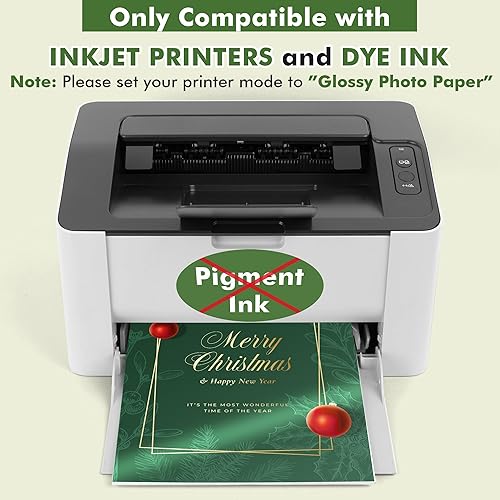 Miniatura 3 de Papel fotográfico brillante de 8.5 x 11 pulgadas, 48 libras, 6.35 ozm, papel fotográfico profesional brillante, tamaño carta, trabajo seco