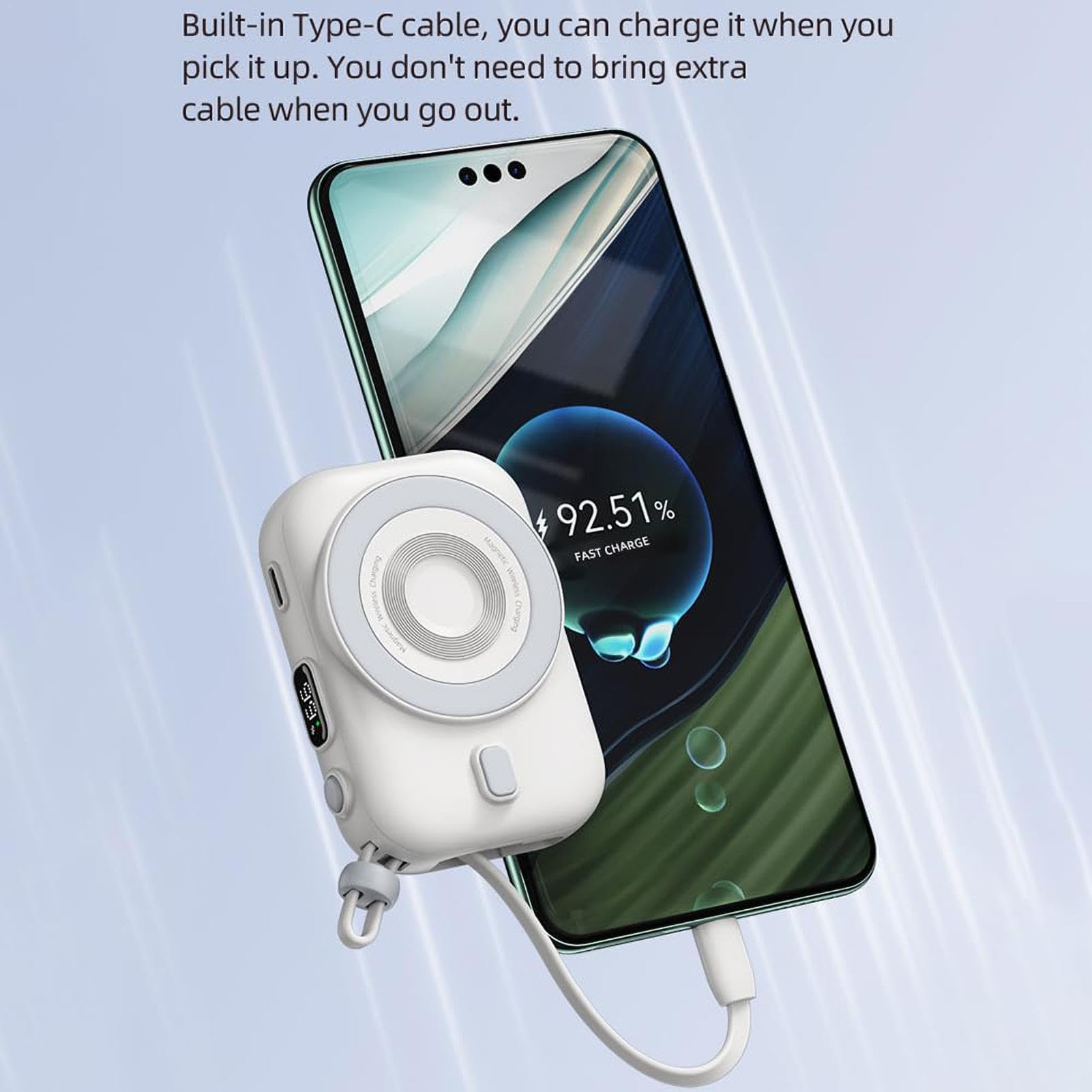 Chargeur portable sans fil, 10 000 mAh, petit chargeur de batterie