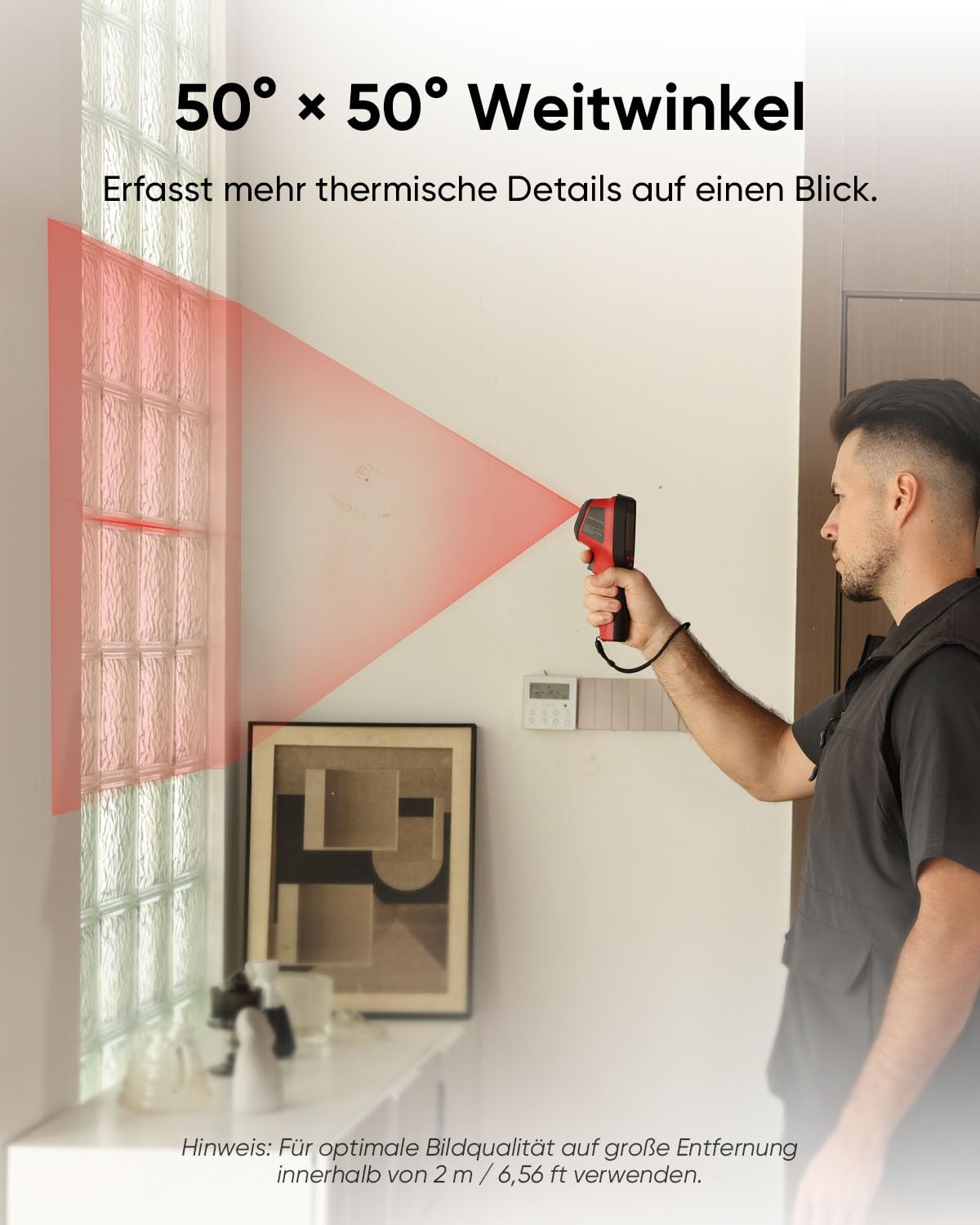 HIKMICRO D02 Wärmebildkamera mit visueller Kamera, 240 × 240 SuperIR-Auflösung, SuperScene-Szenenerkennung, 96 × 96 IR-Auflösung, 3200 mAh, Foto- und Videoaufnahme, -20 °C bis 450 °C