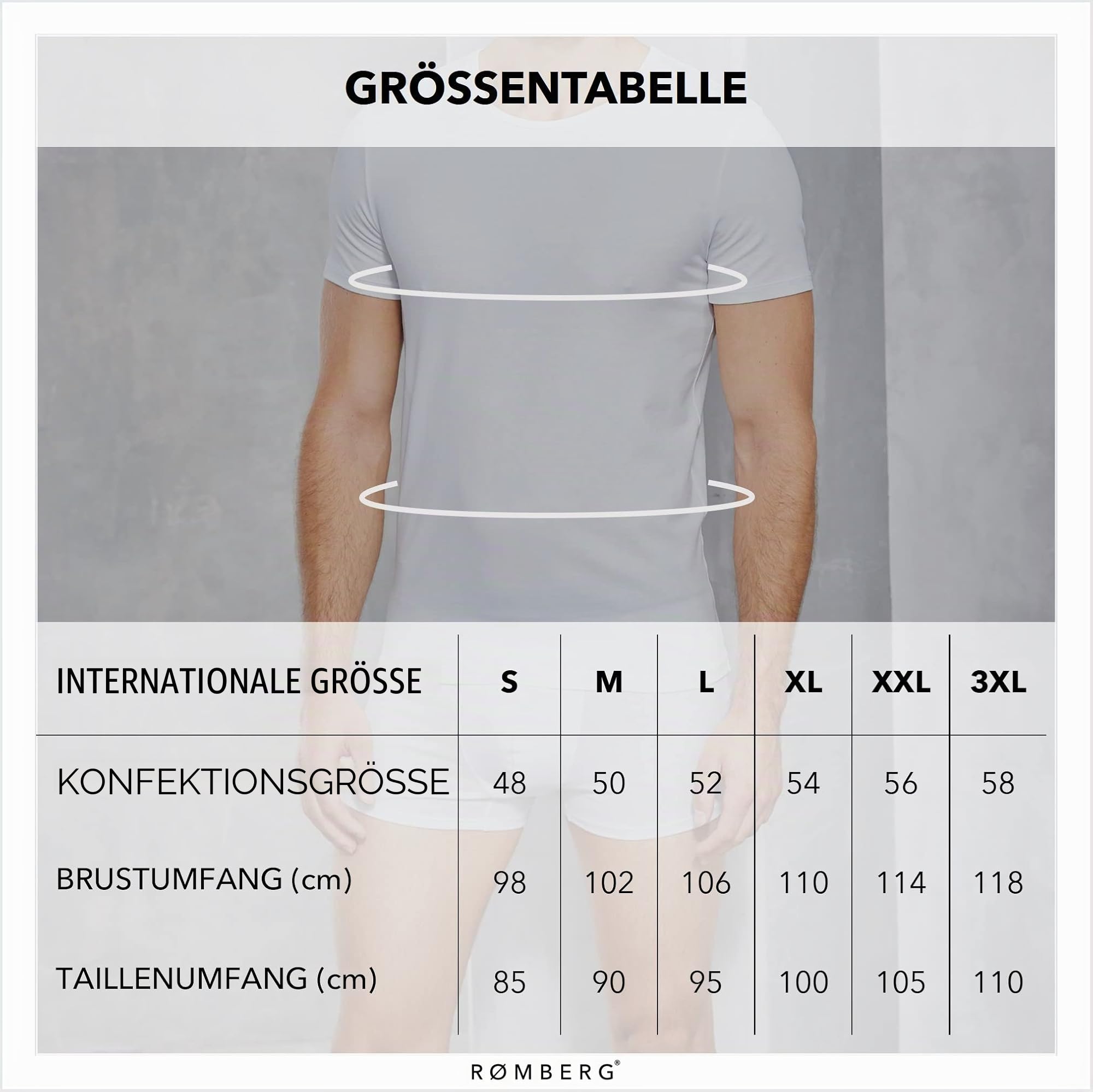 Romberg Herren Unterziehshirt mit Rundhals, 3er Pack aus nachhaltiger Bio-Baumwolle (GOTS Zertifiziert)
