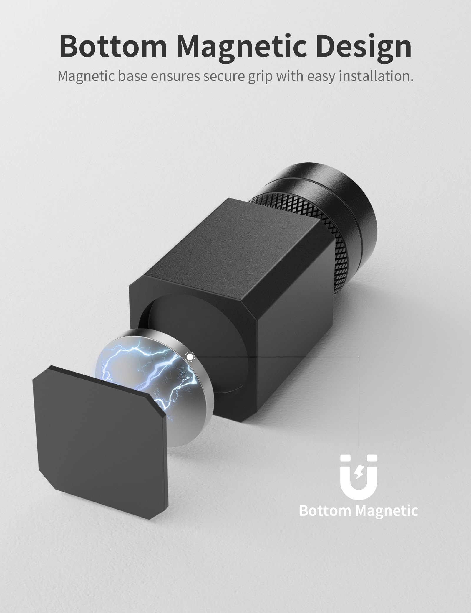 Support GPU Réglable Aluminium Aimanté Noir GH50K 28-50mm