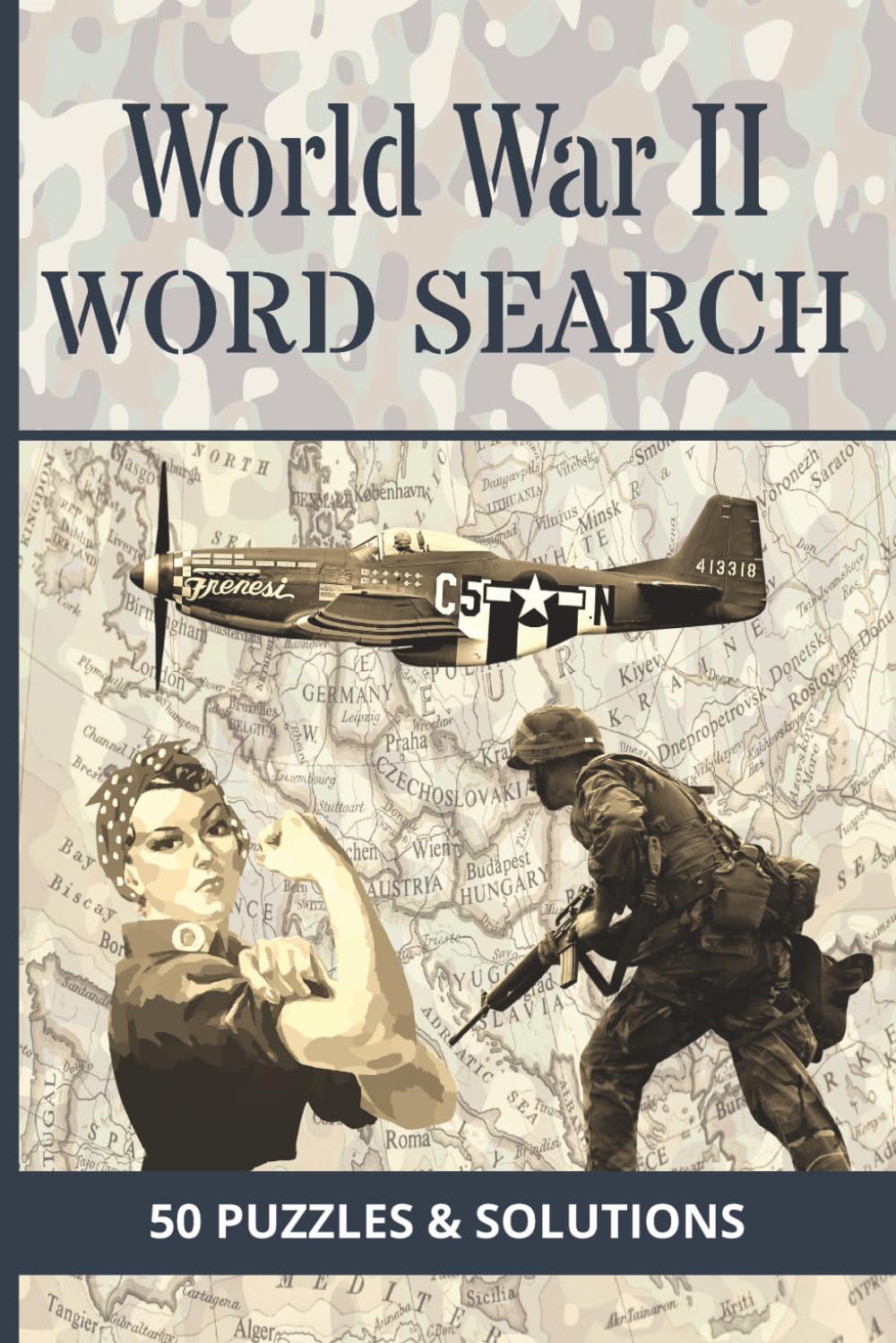 World War II Word Search: Word Search puzzles with Easy to read print about historic People, Battles, Weapons and more! | 6X9 Inches | 100 pages | Great for Holidays, Vacationing & Relaxation!