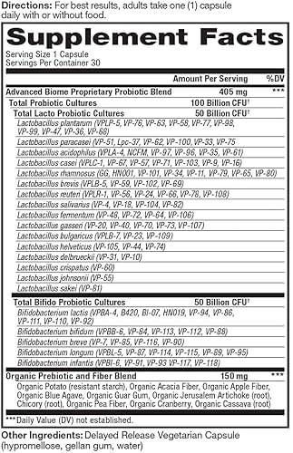 Miniatura 2 de Vital Pro Naturals Advanced Biome Probiótico + Prebióticos, 30 cápsulas