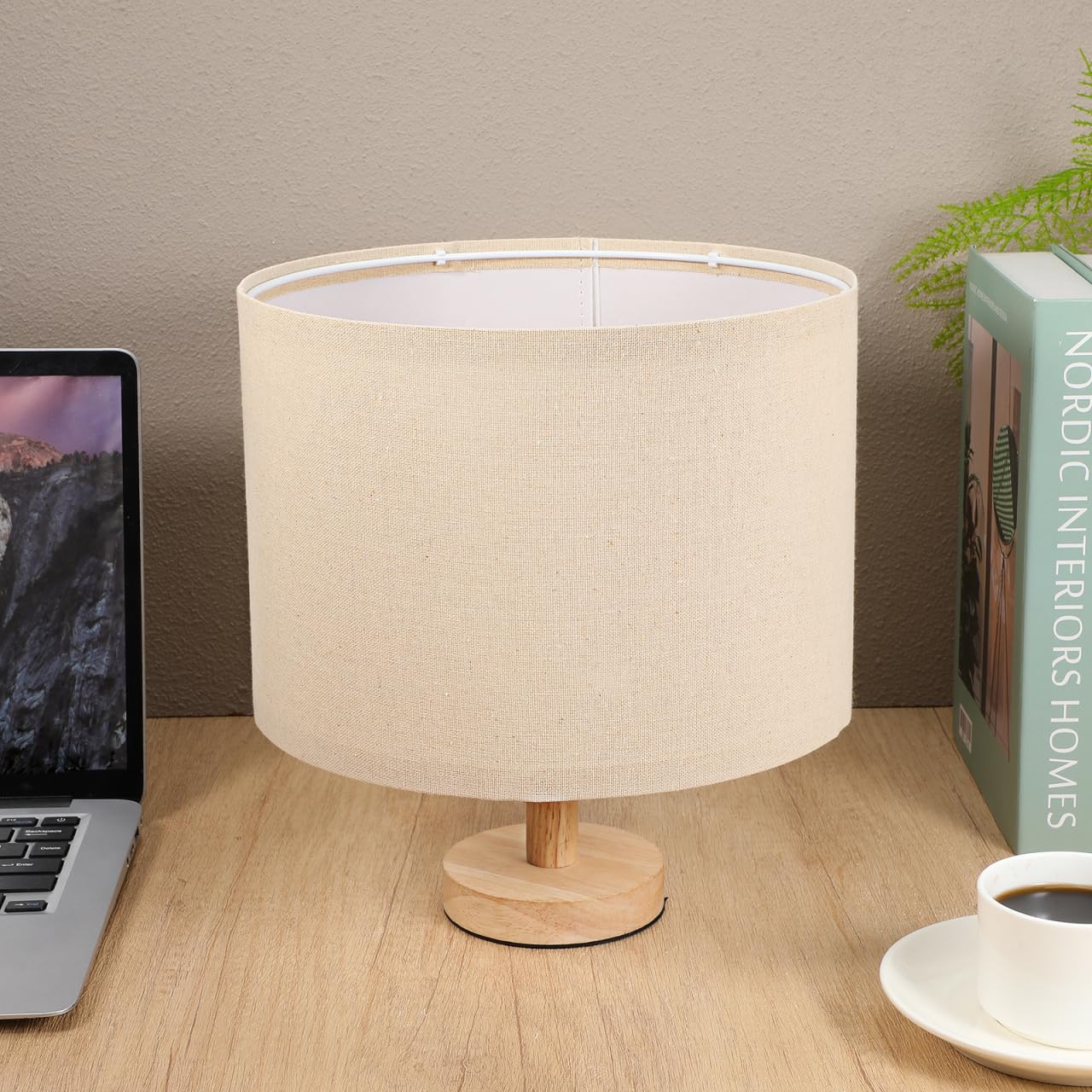 Luxshiny Paralume Da Tavolo Beige in Tessuto Lino 10.4X7.5 Pollici Copri Lampada Staccabile Per Lampada Da Tavolo E Da Terra Design Semplice Per Illuminazione Interni