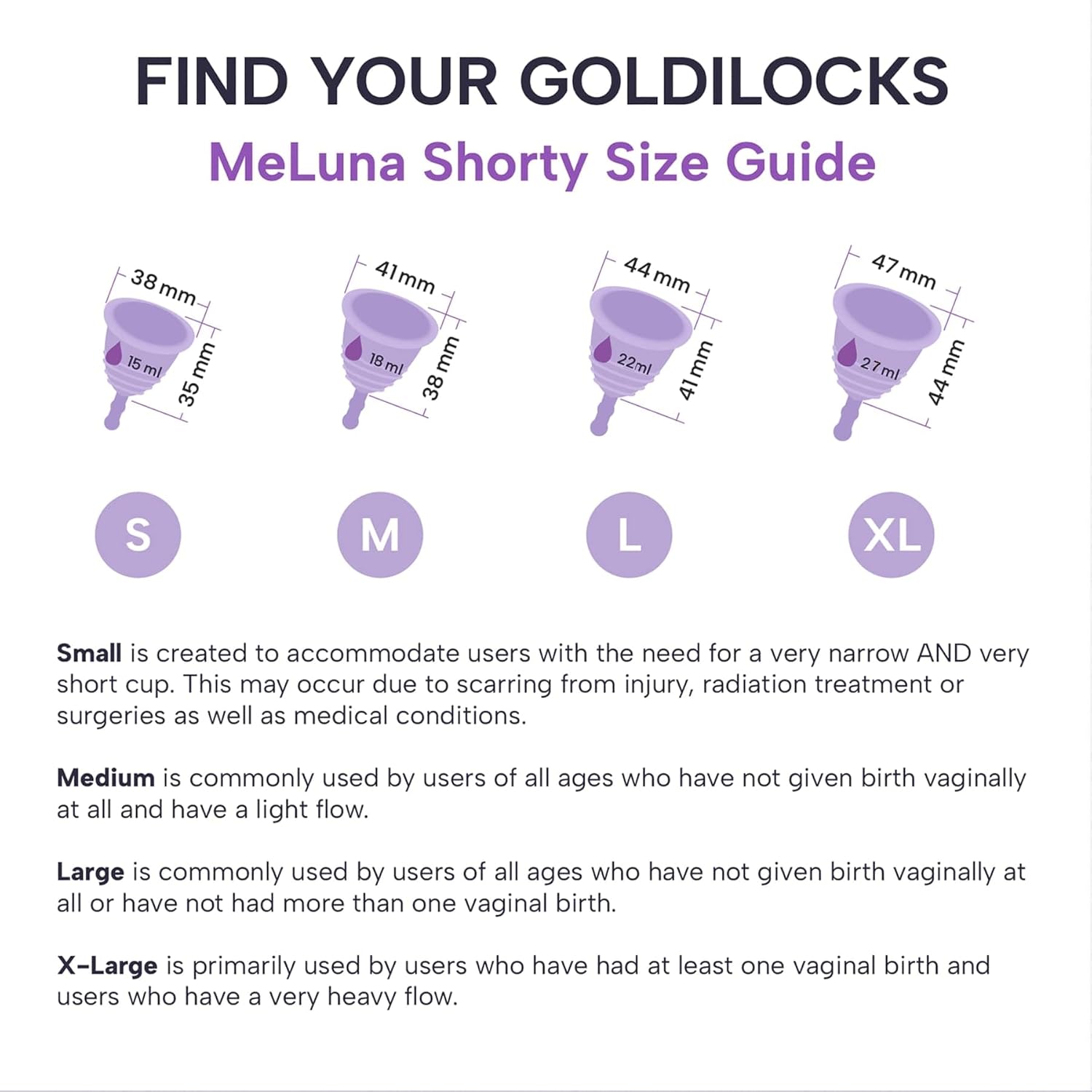 Most Customizable Menstrual Cup with Ball Handle | MeLuna Me Luna | Comfortable Period Cup Reusable Cup | Tampon Pad Alternative for Low Cervix | Shorty