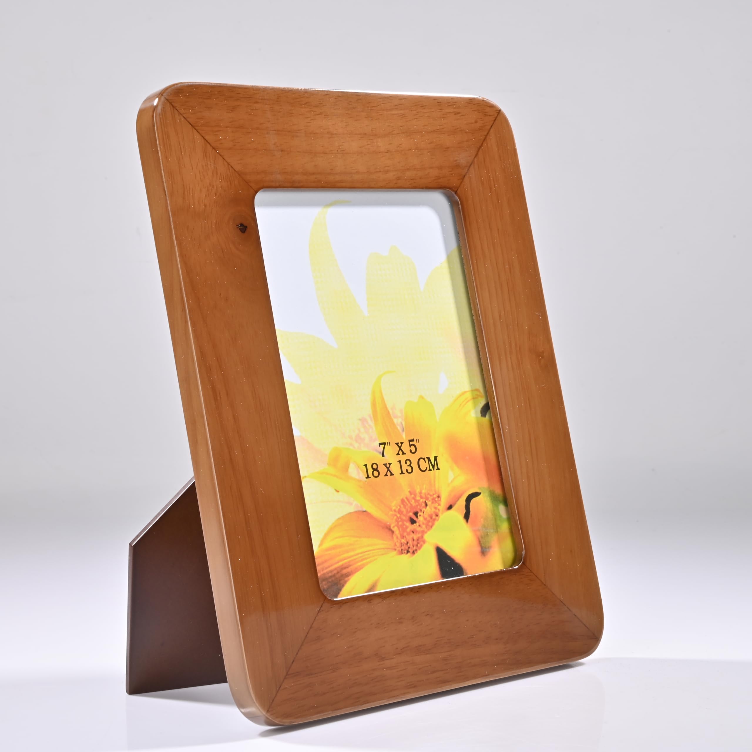 GIBOX Memory Keeper 7''x5'' Table Top Walnut Wood Glossy Finish Photo Frame Home Decor Shelves Shelfs & Gifts Item. 4