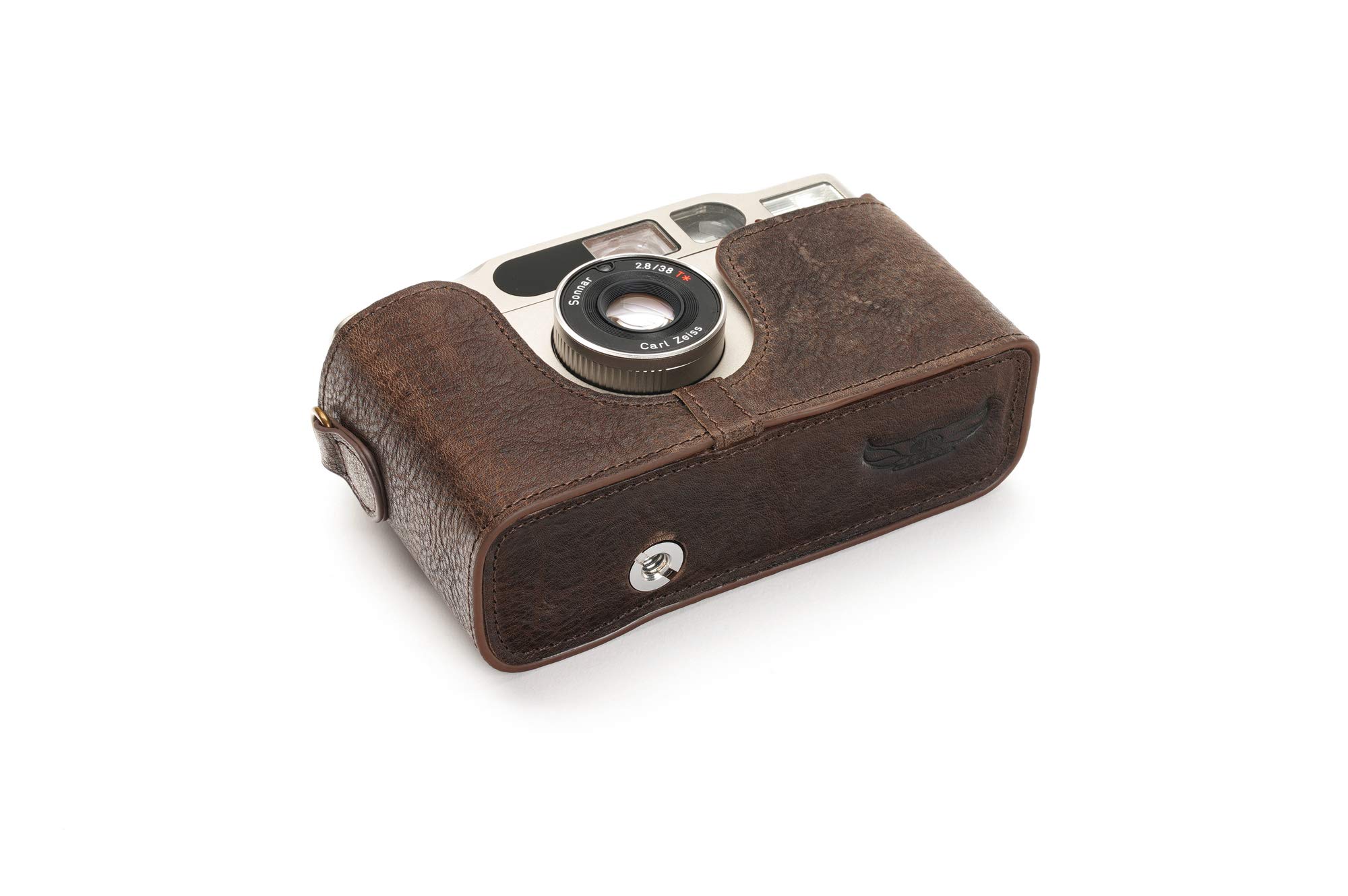 Amazon.co.jp: Contax T2ケース、BolinUS ハンドメイド本革ハーフ 