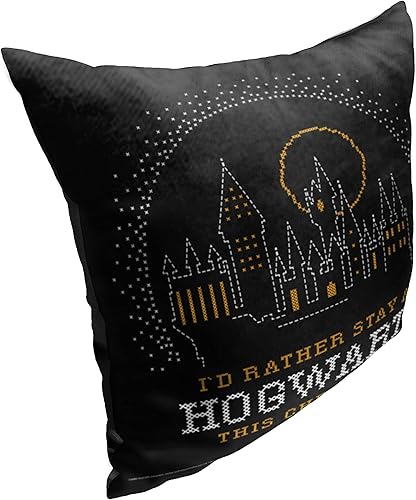 Miniatura 2 de Northwest Almohada de Harry Potter, 18 x 18 pulgadas, estilo tejido navideño de Hogwarts