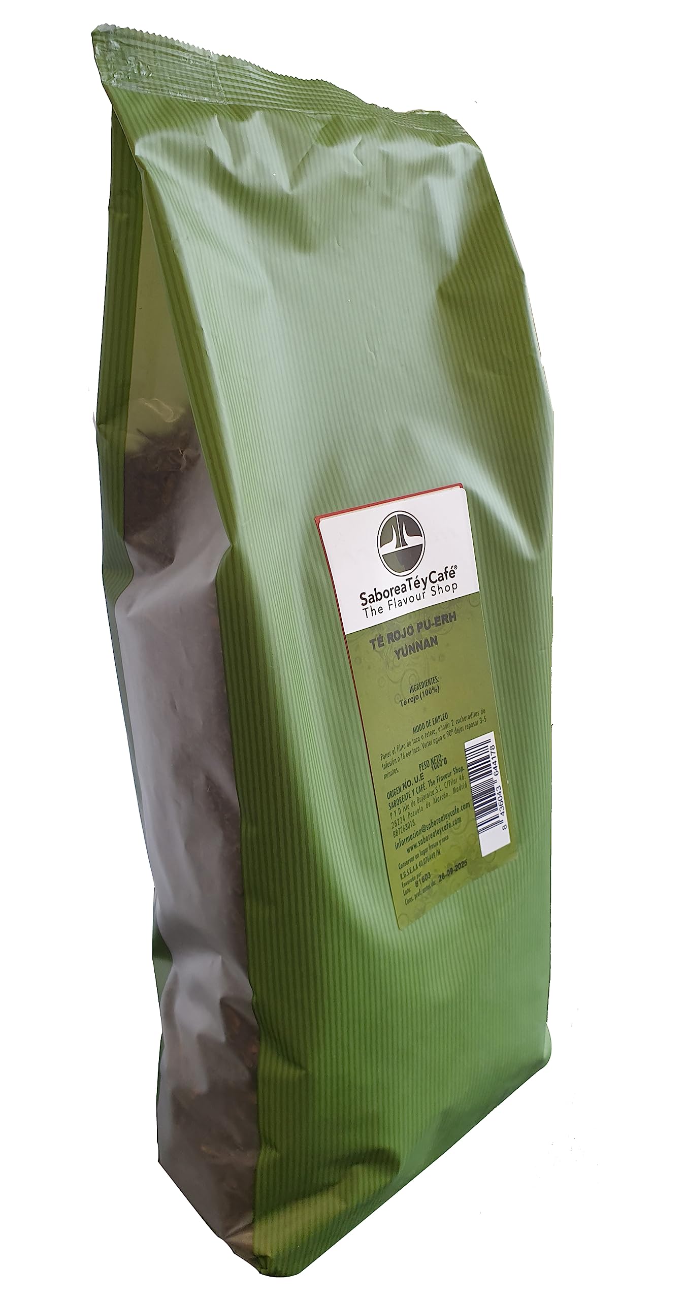 SABOREATE Y CAFE THE FLAVOUR SHOP Thé Rouge Pu Erh Yunnan En Vrac - Feuilles Entiers Naturel 1 kg