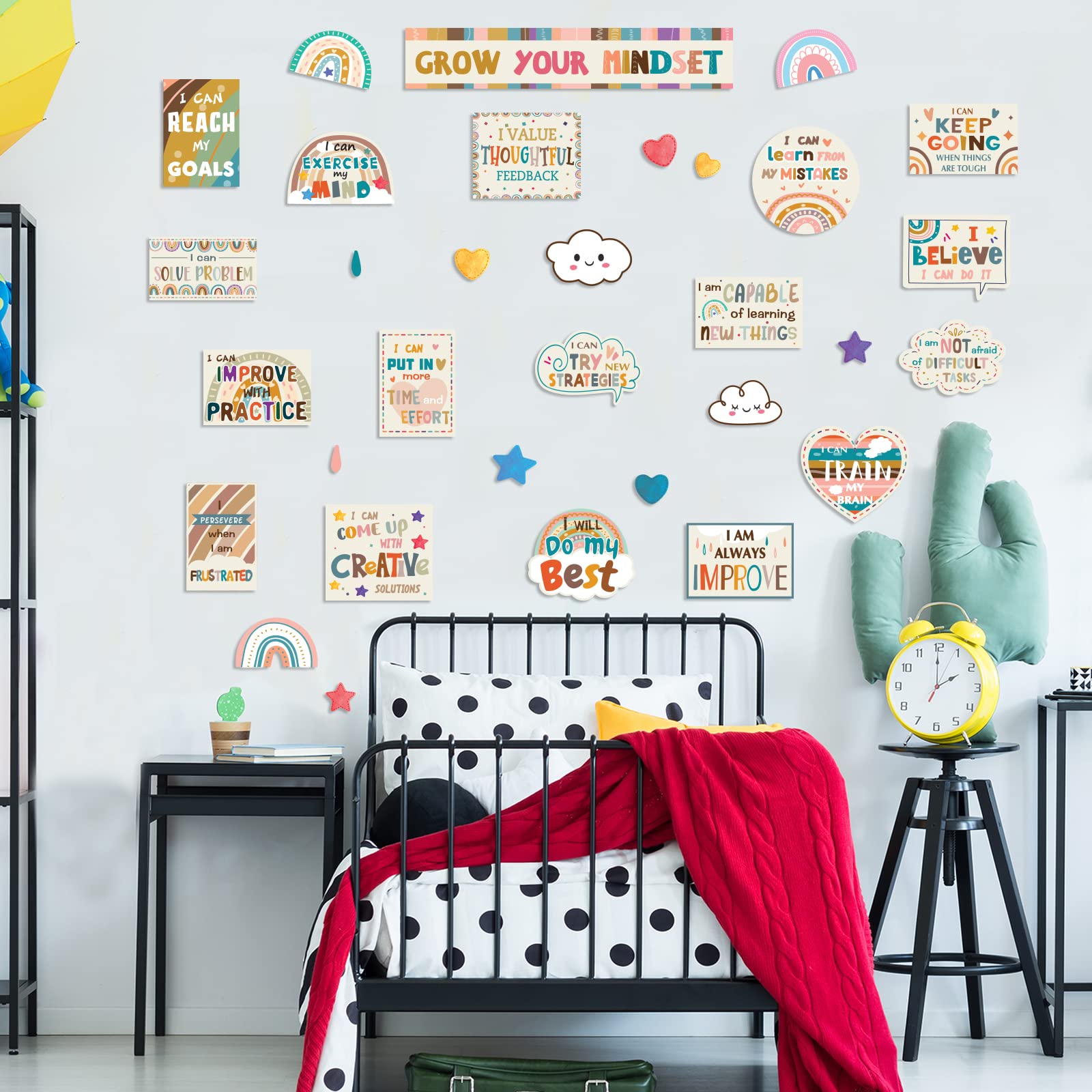 Tablones De Anuncios Creativos Juego De 28 Carteles De Mentalidad De Crecimiento, Tablón De Anuncios, Póster Educativo Ideas Para Tablones De Anuncios