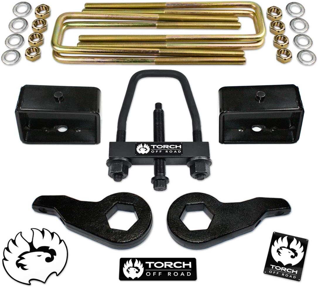 TORCH 3" Front 3" Rear Lift Kit For 1992-1999 Chevy Tahoe Suburban GMC Yukon 1500 4X4 4WD w/Tool