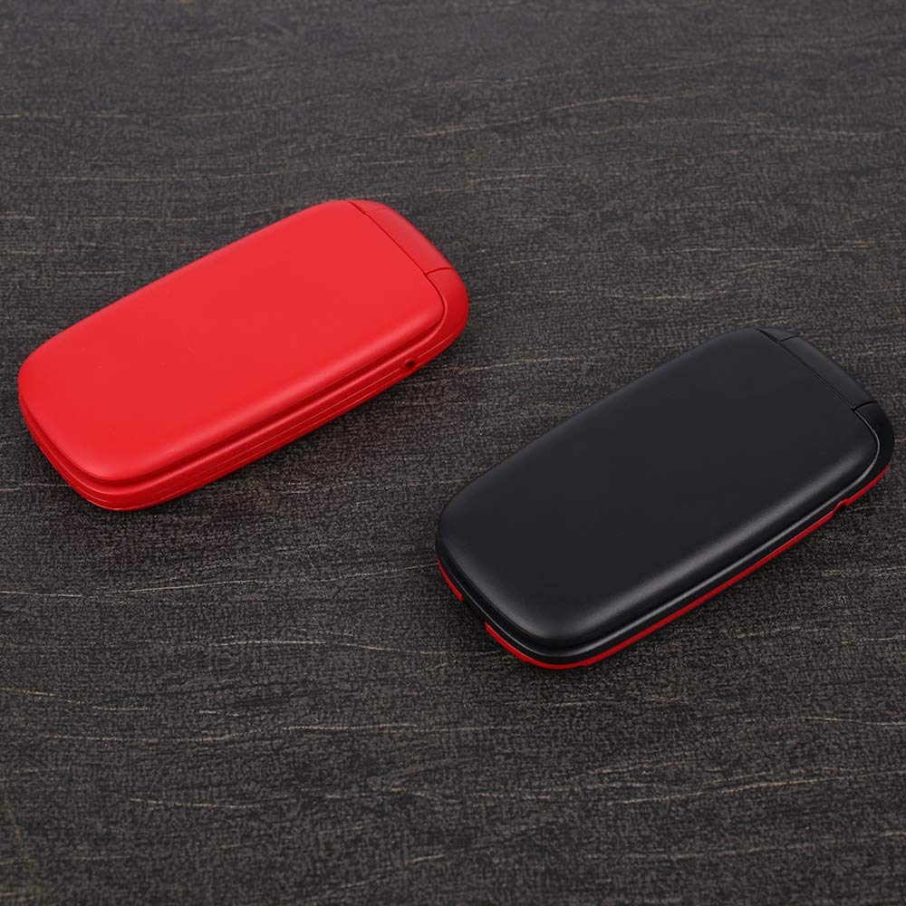 Teléfono Móvil de Tapa para Mayores Botones y Teclas Grandes Fácil de Usar Batería de Larga Duración Botón SOS Negro