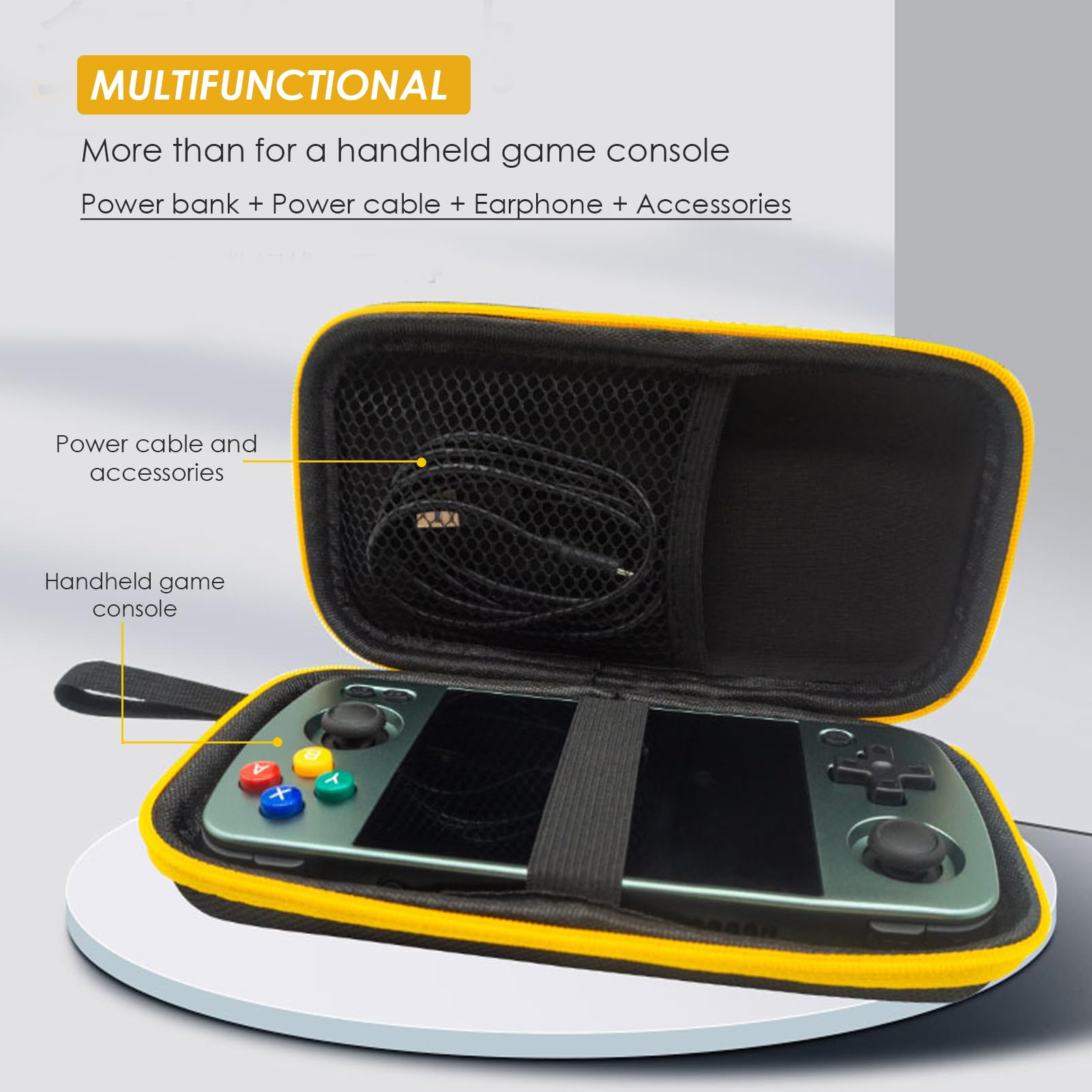Yunseity Eva-Hartschale für die Handheld-Spielekonsole RG405M/RG351P/, Tragbare Tragetasche, Schützende Aufbewahrungstasche, Stoßfest