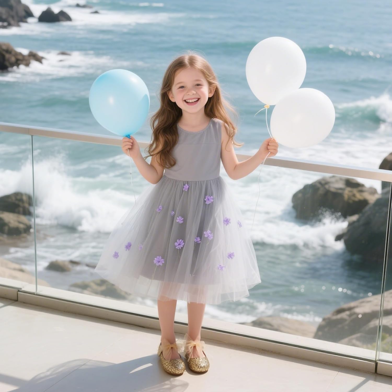 Kiderence Little Toddler Girls Dress Shoes Ballerina Ballet Flats Kids Mary Janes - Image 2