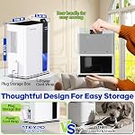 Dehumidifier - TTKYPO 101 OZ/3000ML Small Dehumidifiers for Basements, Home, Bedroom, Bathroom, RV, Closet - Smart Portable Deshumidificateur Sous Sol with Auto Shut-Off & Low Noise & 5 Lights (White)
