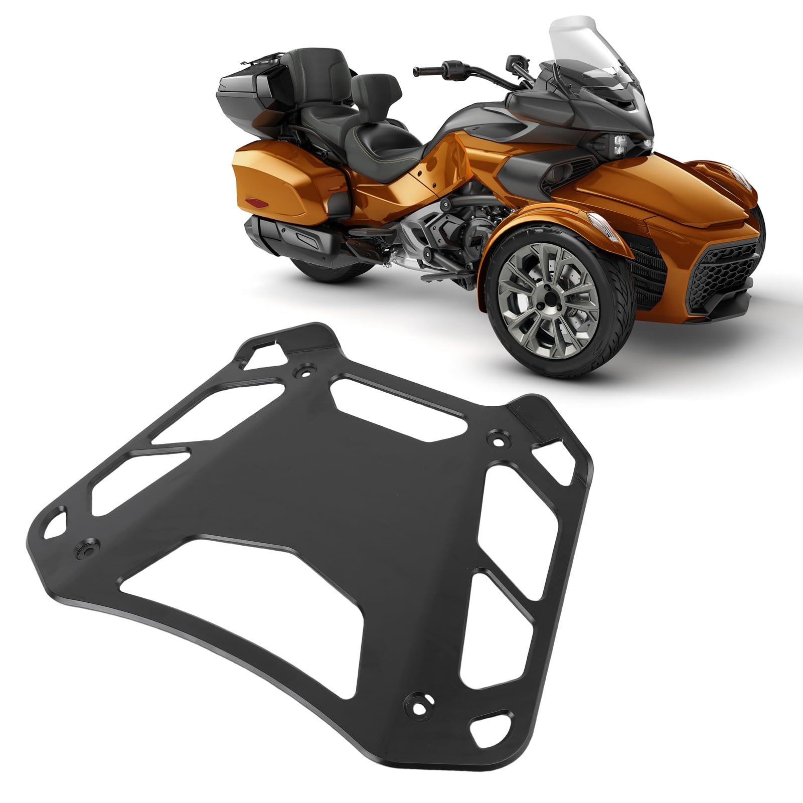 Tylny Bagażnik Motocykli, Czarne Matowe Wykończenie, Wspornik Górnej Obudowy ze Stopu Aluminium o Dużej Nośności, Zamiennik dla F3 T F3 Limited 2017 i Nowsze RT 2020 i Nowsze