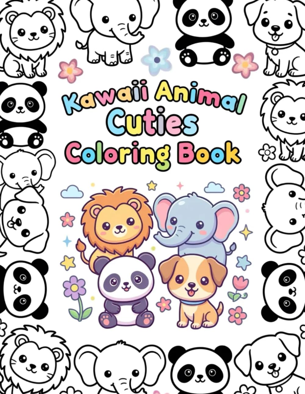 Adorable Animal Coloring Book for Kids Ages 3–8: Cute and Easy Coloring Pages for Toddlers and Preschoolers (Kawaii Animal Cuties Coloring Book)