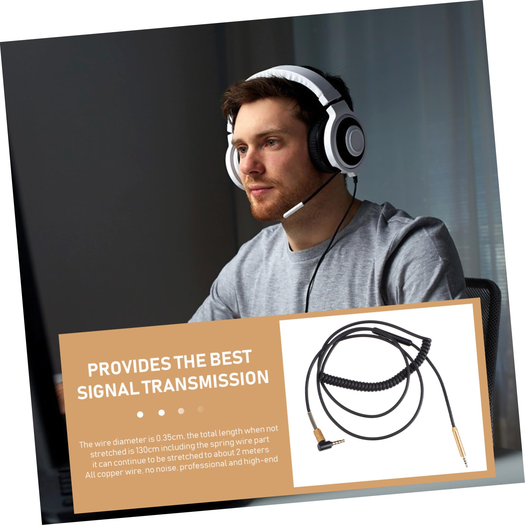 OSALADI 3pièces Câble Audio Pour Écouteurs Avec Contrôle à Distance Et Microphone Compatible Avec Pour Smartphones Et Autres Appareils