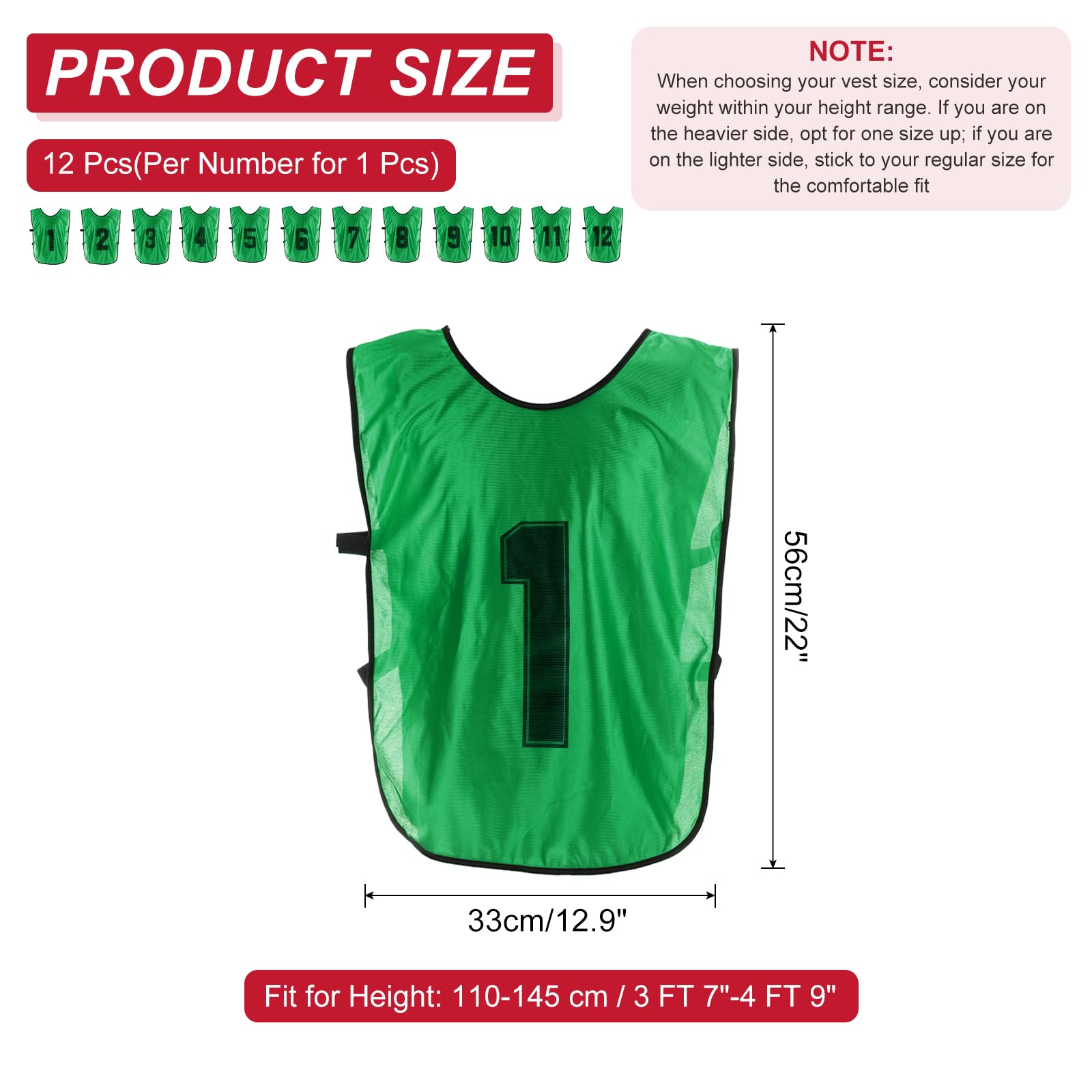 PATIKIL Chalecos de entrenamiento de fútbol, pinnies reversibles numerados para practicar fútbol con cinturón