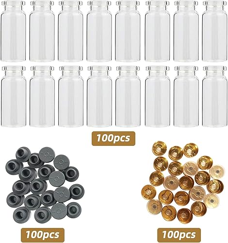 Miniatura 2 de YaeTek Engarzadora manual de viales de 0.787 in, máquina de sellado manual con 100 frascos + tapones + tapones, herramienta de prensado de tapas de