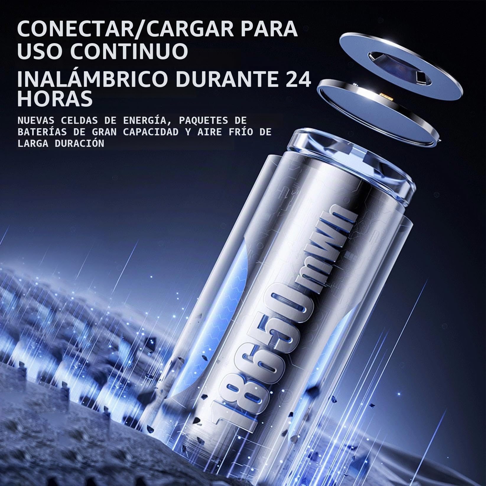 Enfriador de aire portátil, 3 ajustes de velocidad, flujo de aire circulante, funcionamiento silencioso, ahorro de energía, pantalla LCD, recargable por USB, montaje en pared sin perforación, para