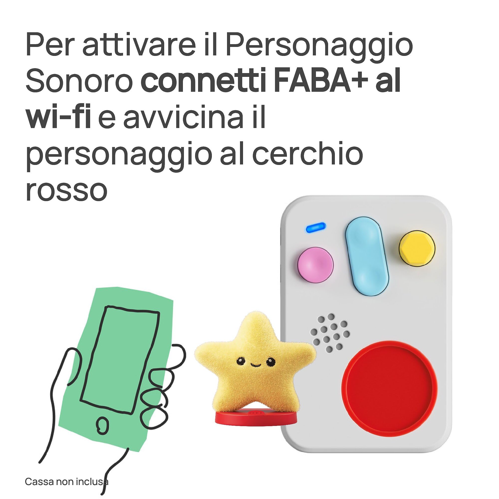 FABA Personaggio Sonoro – Dormi, dormi stellina – Musiche, canzoni e suoni per bambini e bambine 0-3 anni - Ascoltabile con il Raccontastorie e FABA+, gioco educativo versione italiana