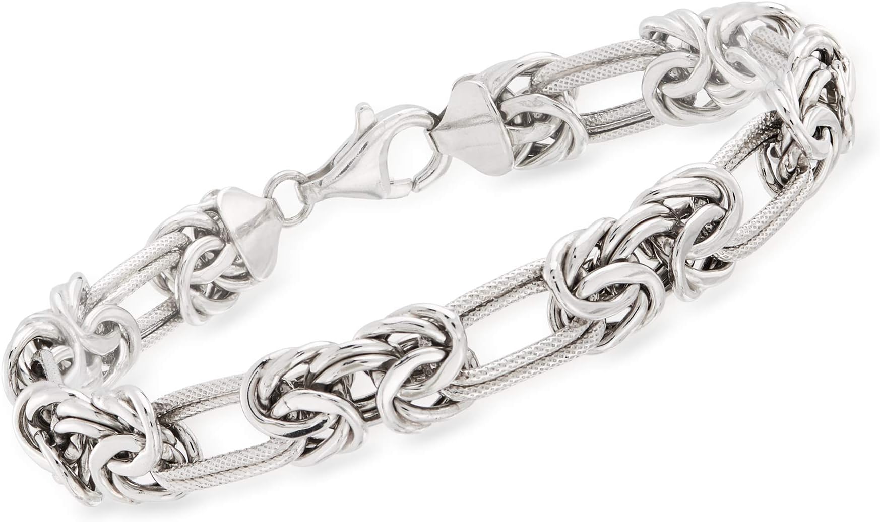 Sterling Silver Byzantine Double-Link Bracelet