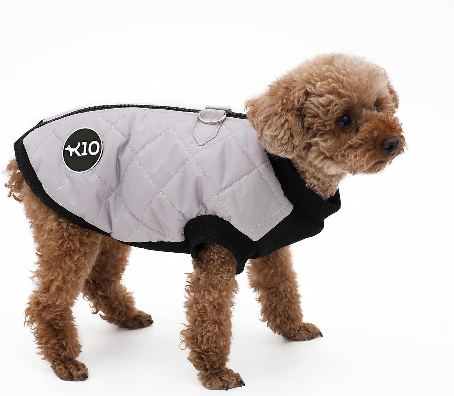 K10 Quiltee Coat Warm Dog Coat with Leash Attachment