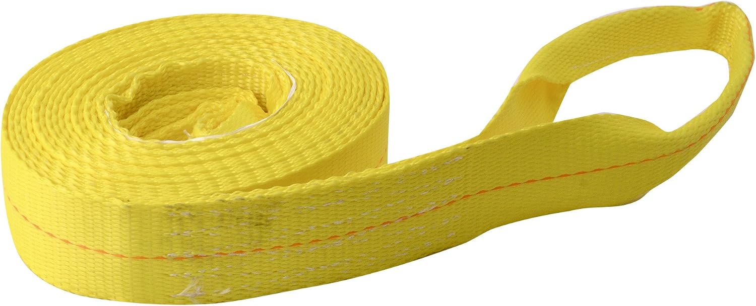 Erickson 59703 2" x 20' Tow Strap with Loops - 9000 lb. Breaking Strength